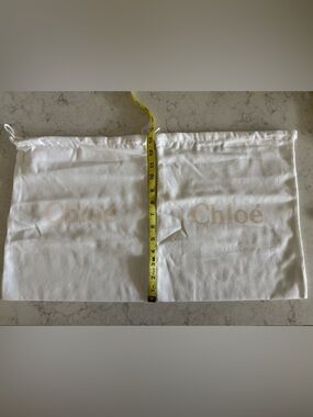 Chloé White Drawstring Dust Bag set of 2